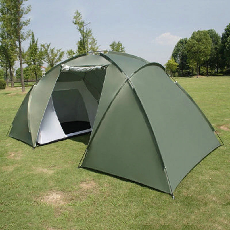 Cheap Goat Tents Double Layer Waterproof Two Bedrooms Outdoor Camping Tent For 4 6 Person Hiking Fishing Hunting Familiy Party Tent 3 Colors Tents 